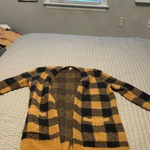 Madewell Brown and Black Knit Sweater